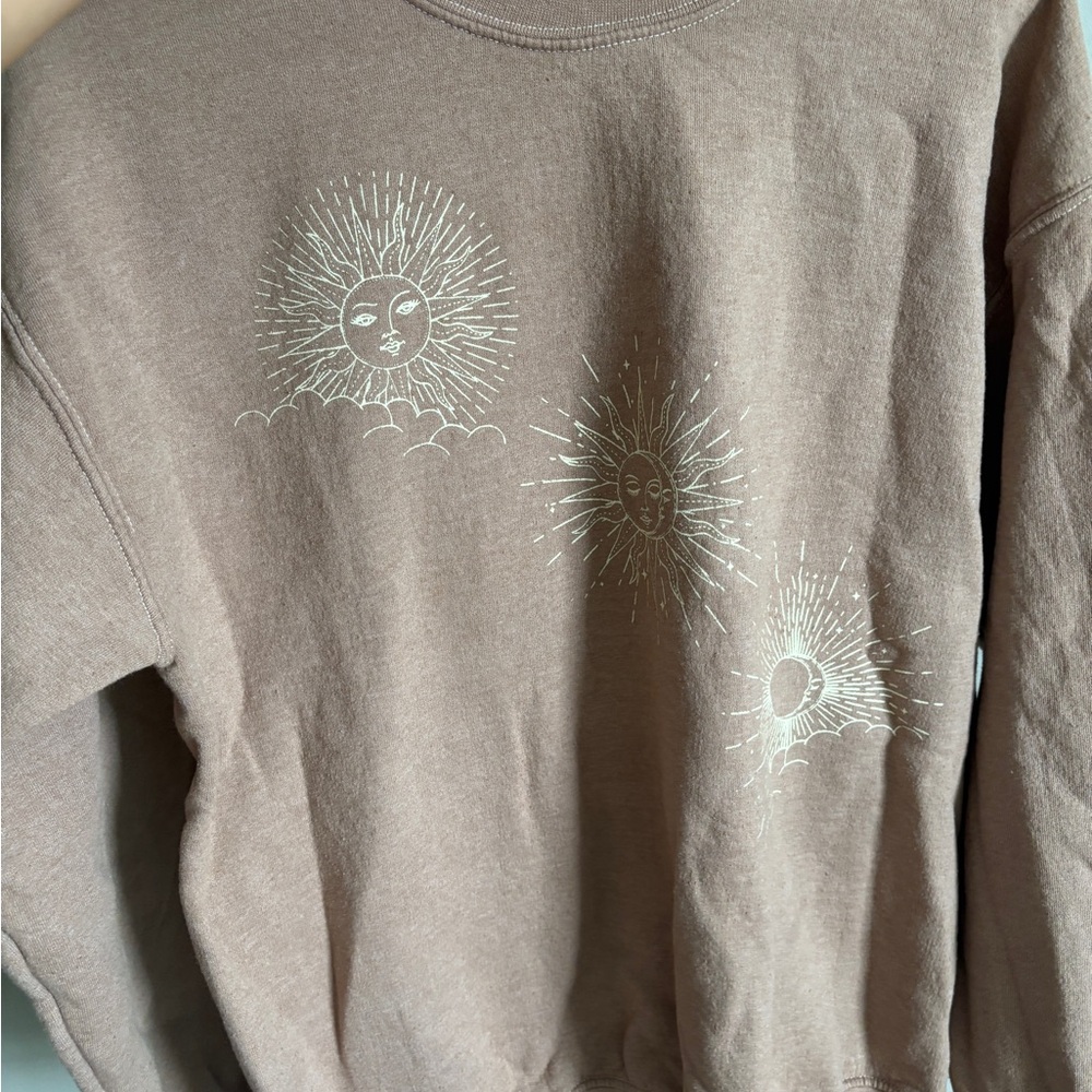 PacSun Brown Sun Graphic Sweatshirt